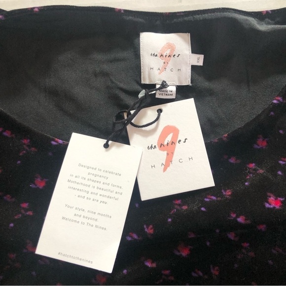 The Nines by HATCH™ Long Sleeve Velvet Swing Maternity Dress Size XXL - Picture 9 of 16
